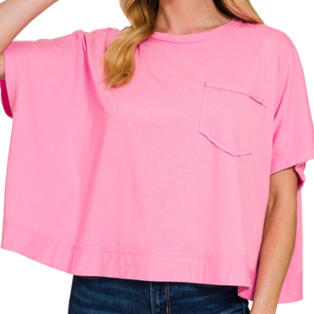 #64 ZENANA EXPOSED SEAM BOXY TOP